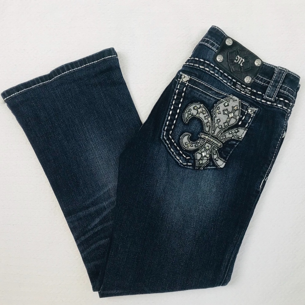 MISS ME BOOT CUT FLUER DE LES & CROSSES